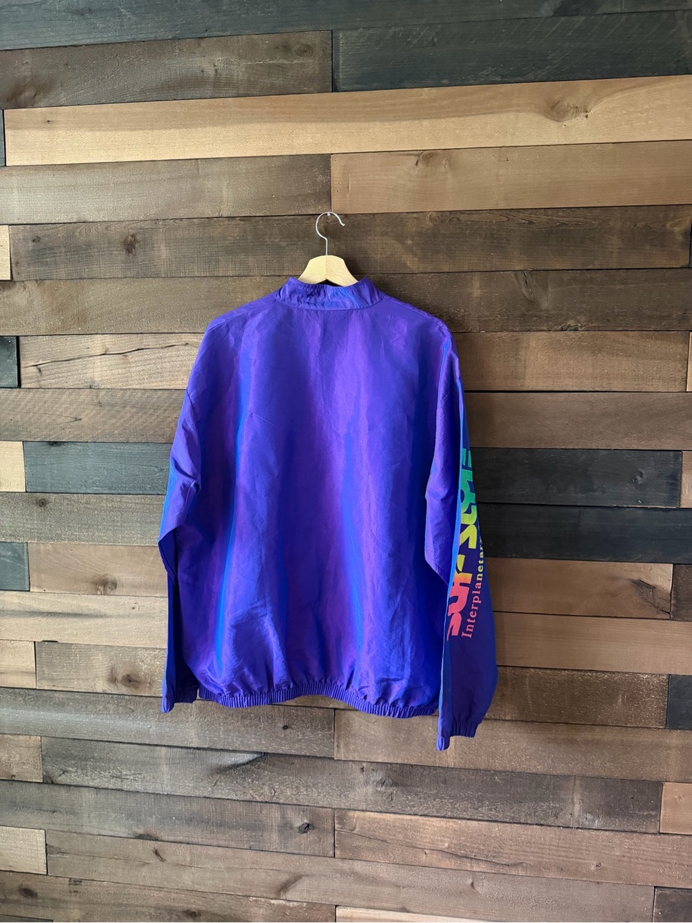 Vintage 90s Surf Style Interplanetary Body Gear Windbreaker Half Zip Jacket USA - Picture 6 of 12